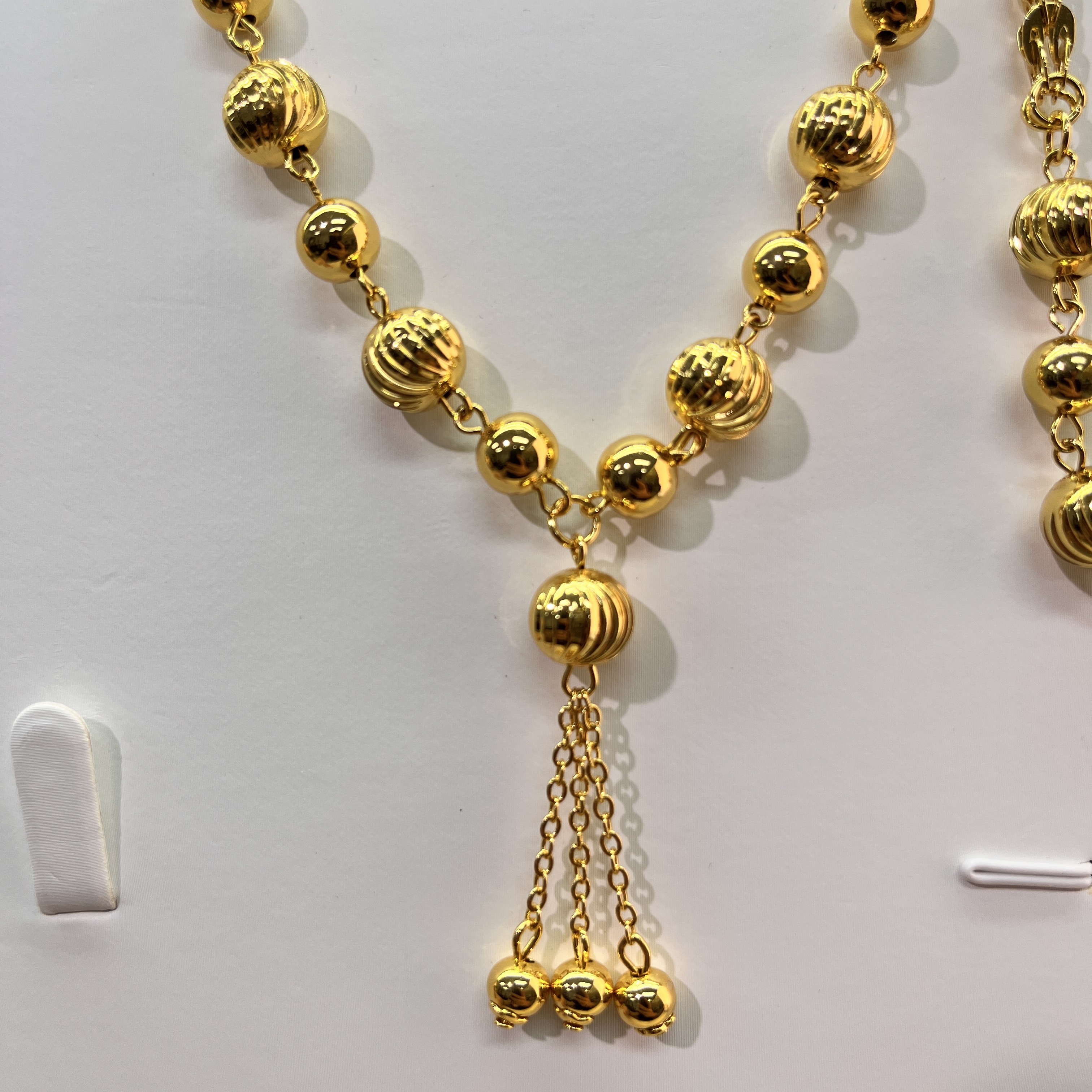 3-piece Set: Earrings, Necklace, and Bracelet; Made of Copper with a 24K Gold-plated Finish, women's style-02