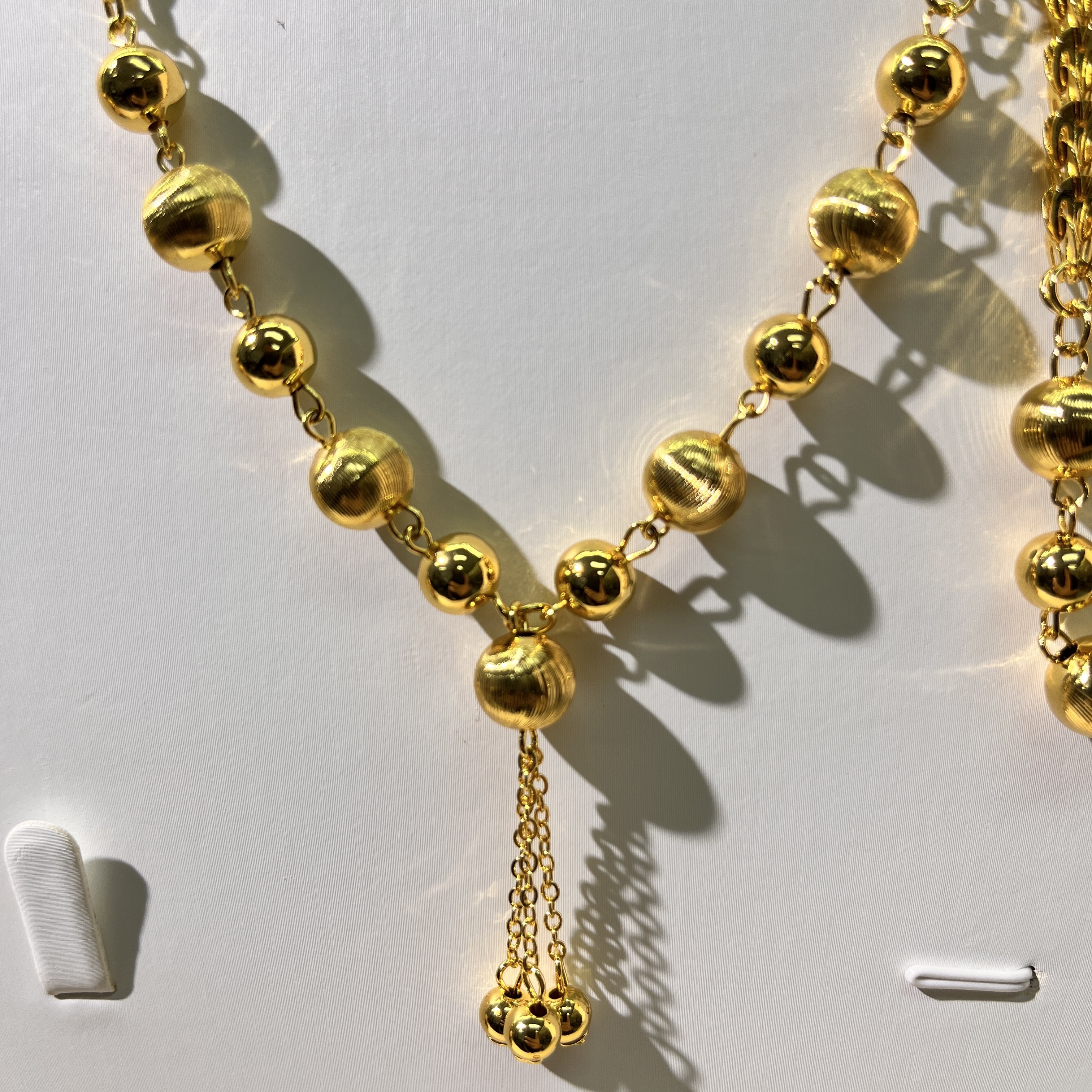 3-piece Set: Earrings, Necklace, and Bracelet; Made of Copper with a 24K Gold-plated Finish, women's style-03