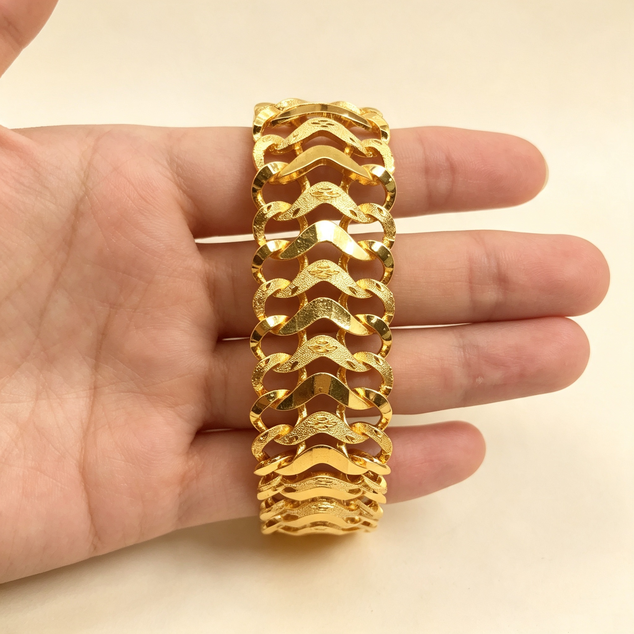 24k Color Gold-plated Copper Bracelet-9-25N