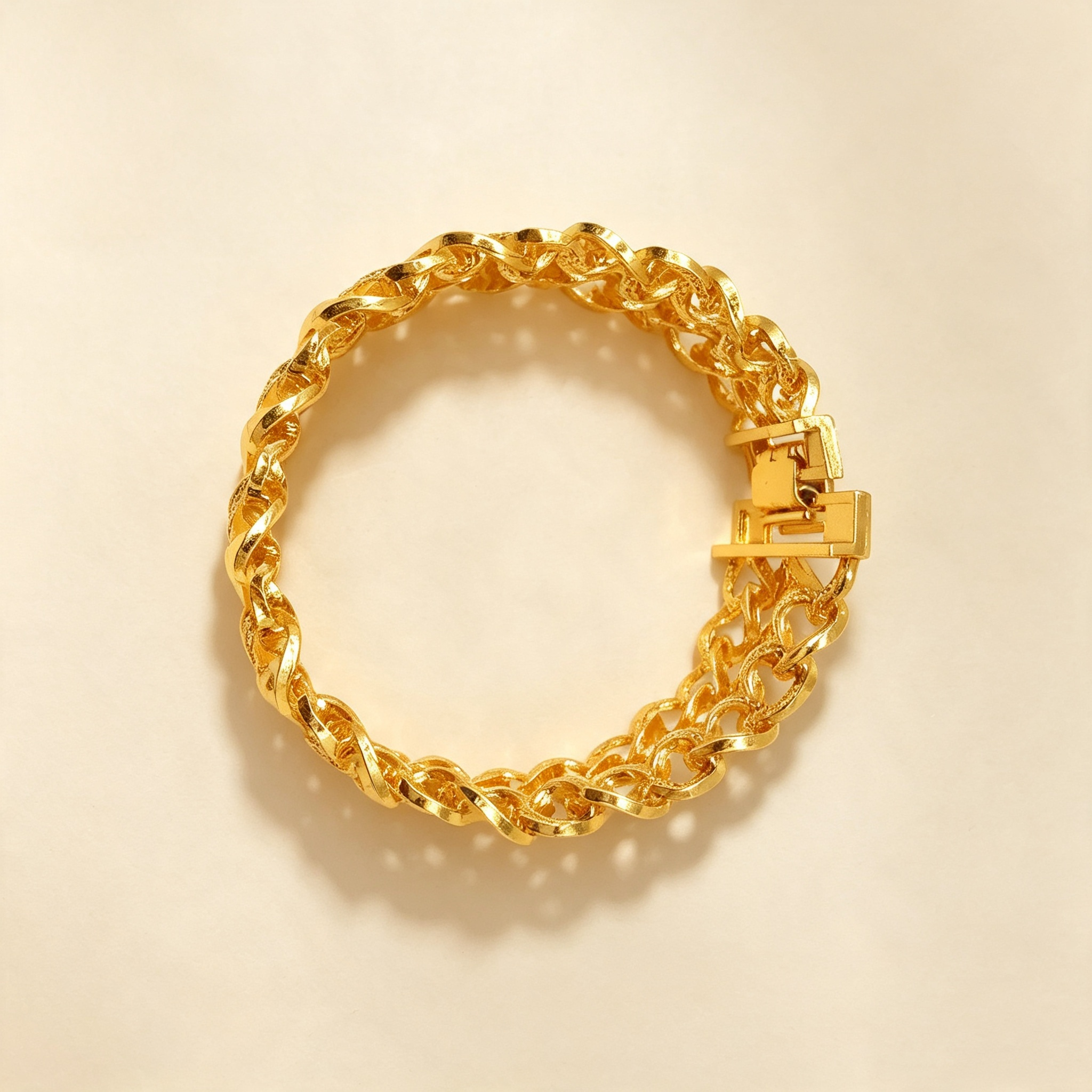 24k Color Gold-plated Copper Bracelet-9-25N