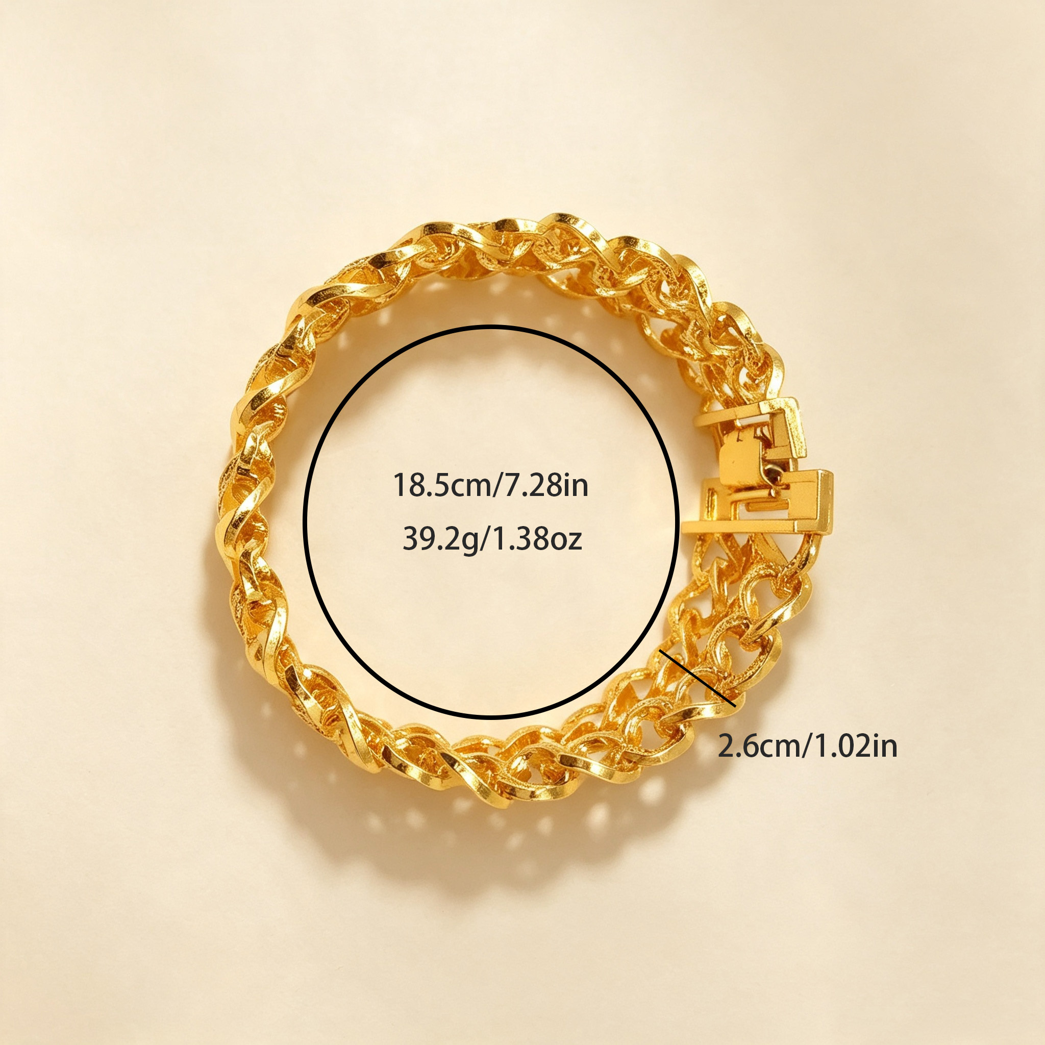 24k Color Gold-plated Copper Bracelet-9-25N