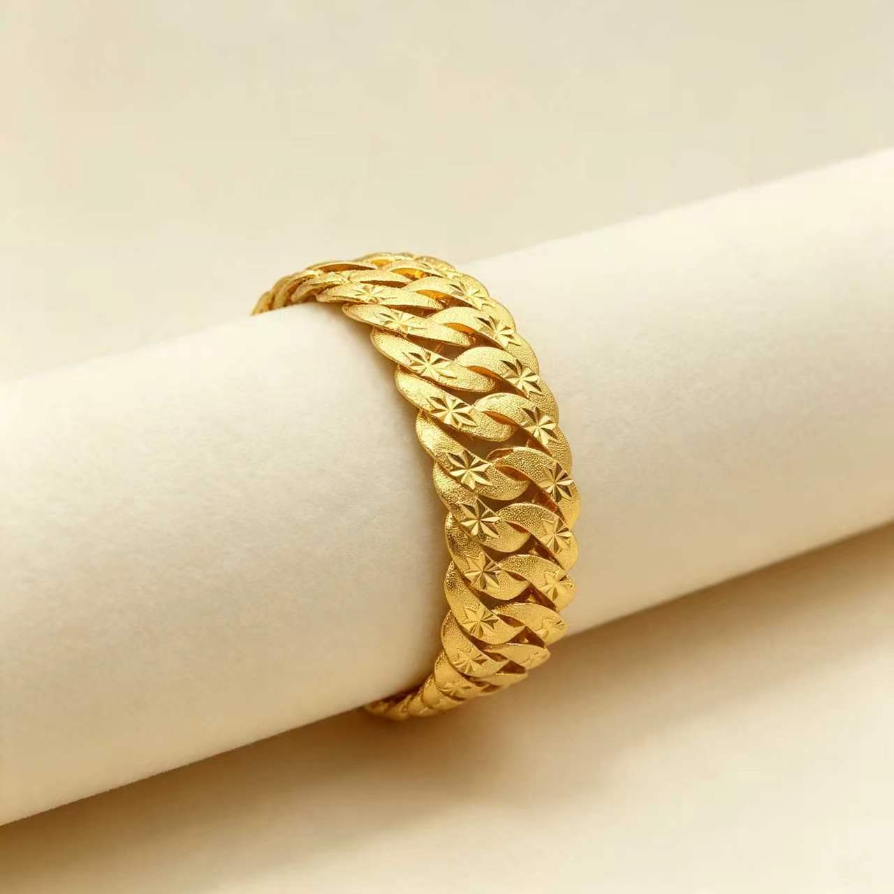 24k Color Gold-plated Copper Bracelet-9-18N