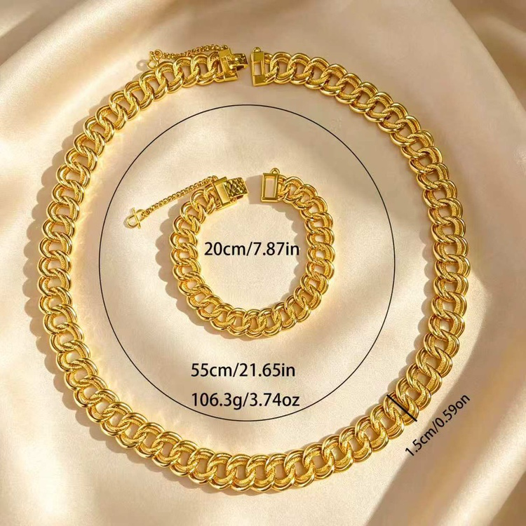 24k Color Gold-plated Copper Bracelet-07530hx-13