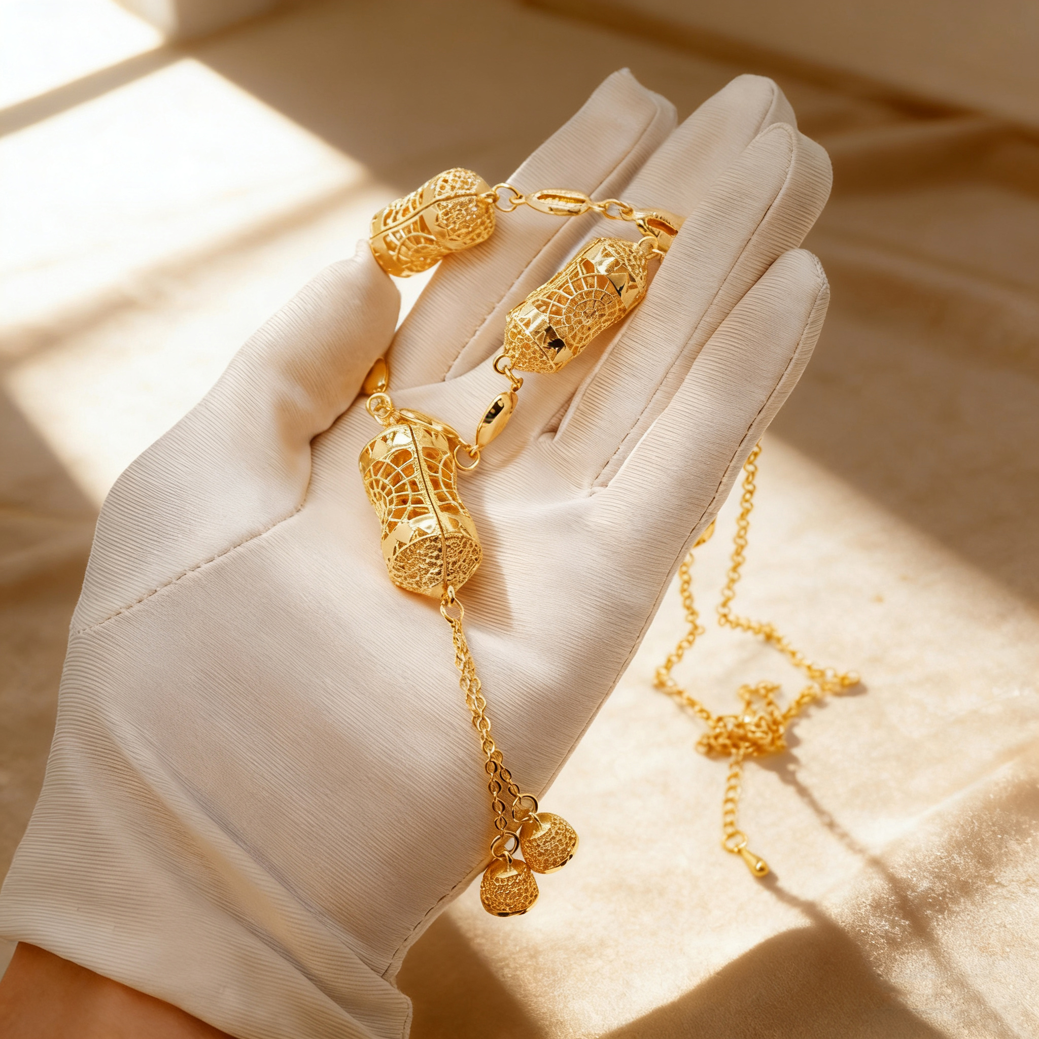 2-Piece Set: Earring  & Necklace, Iron with 24K Gold Plating for Women
