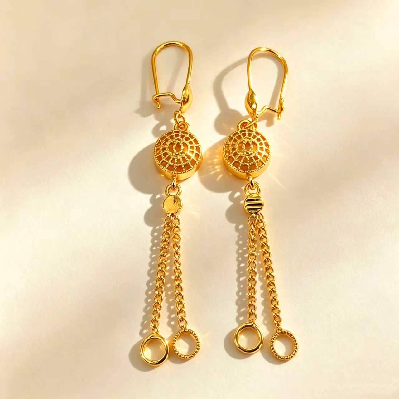 24k Color Copper Gold-plated Earrings-12