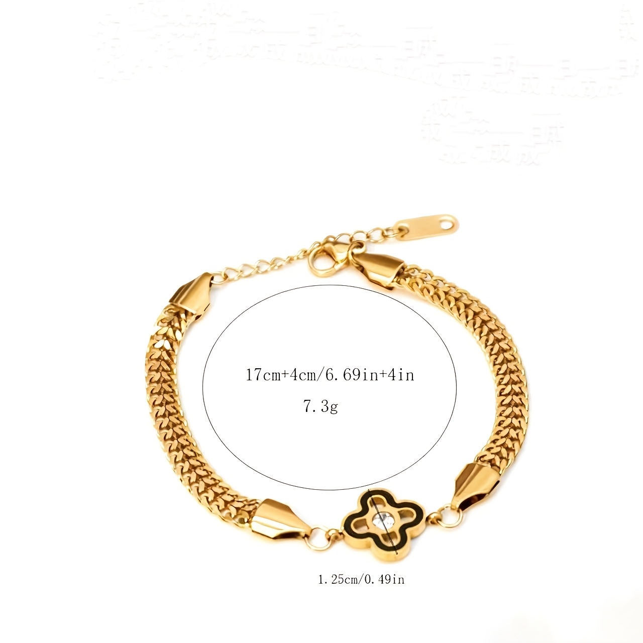 1pc of Flower Zirconia Pattern for Couples, Suitable for Sisters' Daily Wear, Classic Personal Style, Stainless Steel with Golden Plating, Wholesale Versatile-Grace Jewelry