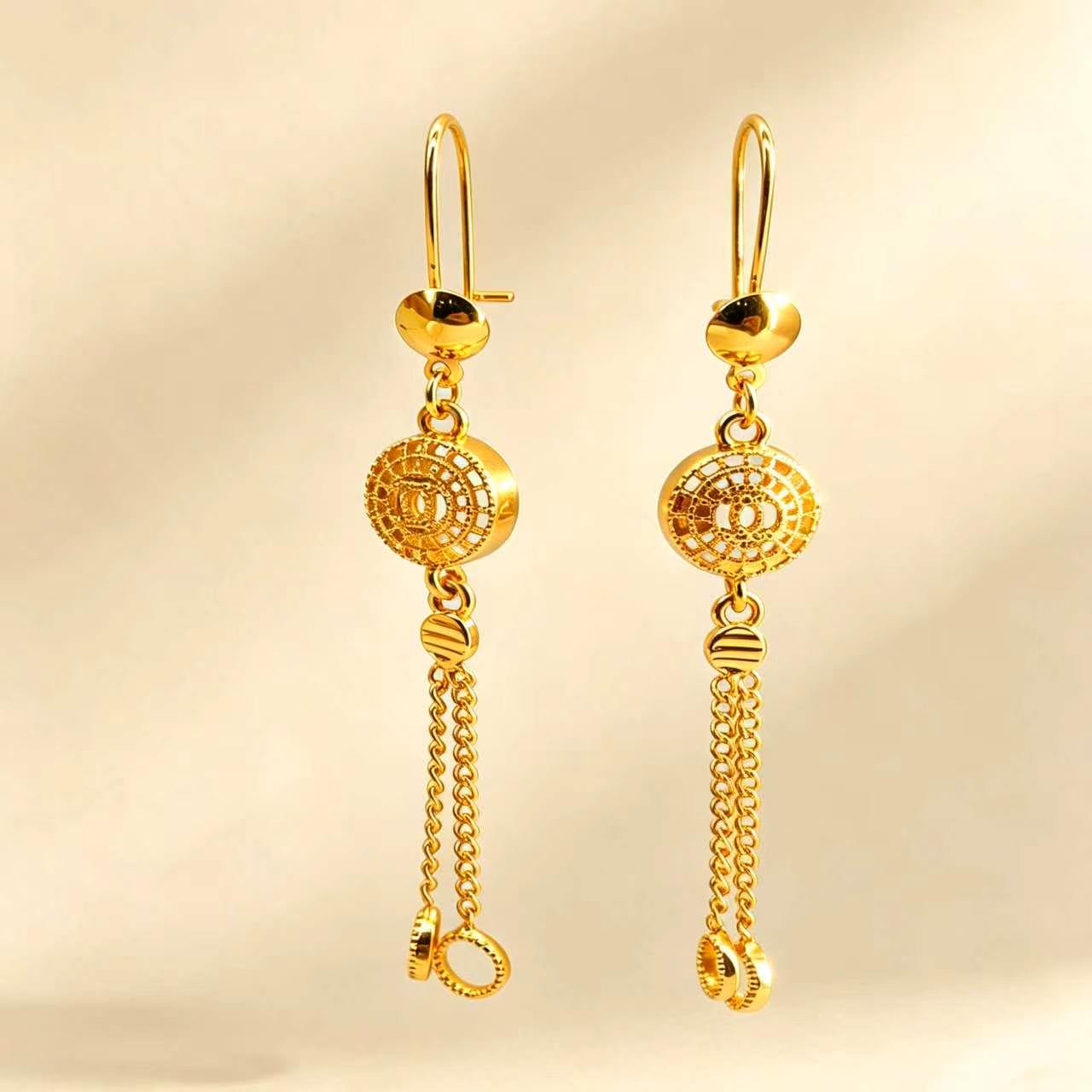 24k Color Copper Gold-plated Earrings-12