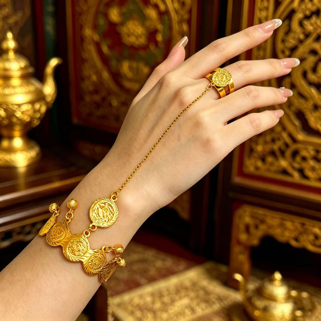 24k Color Copper Gold-plated Bracelet-1