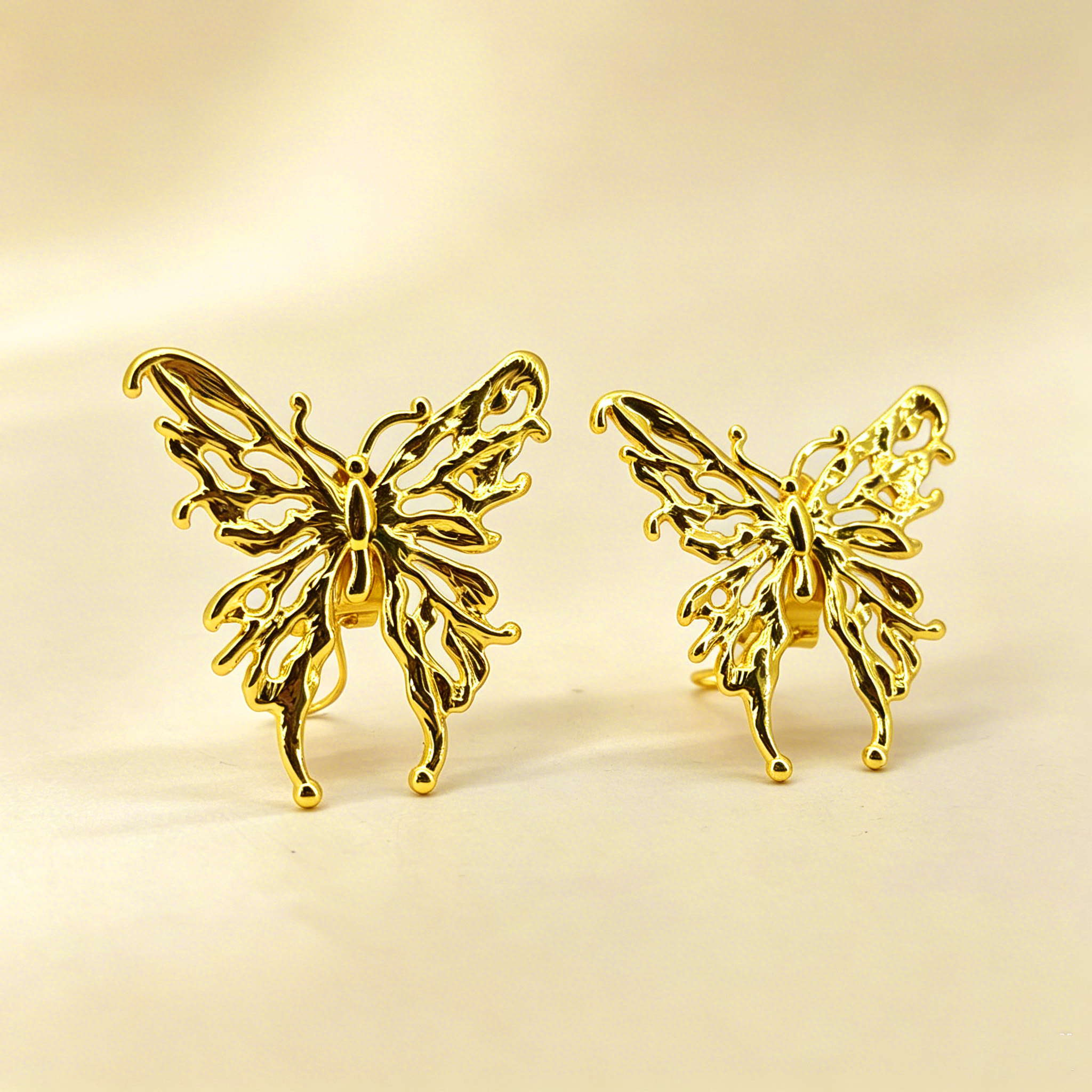 2-Piece Set: Earring  & Necklace, Iron with 24K Gold Plating for Women