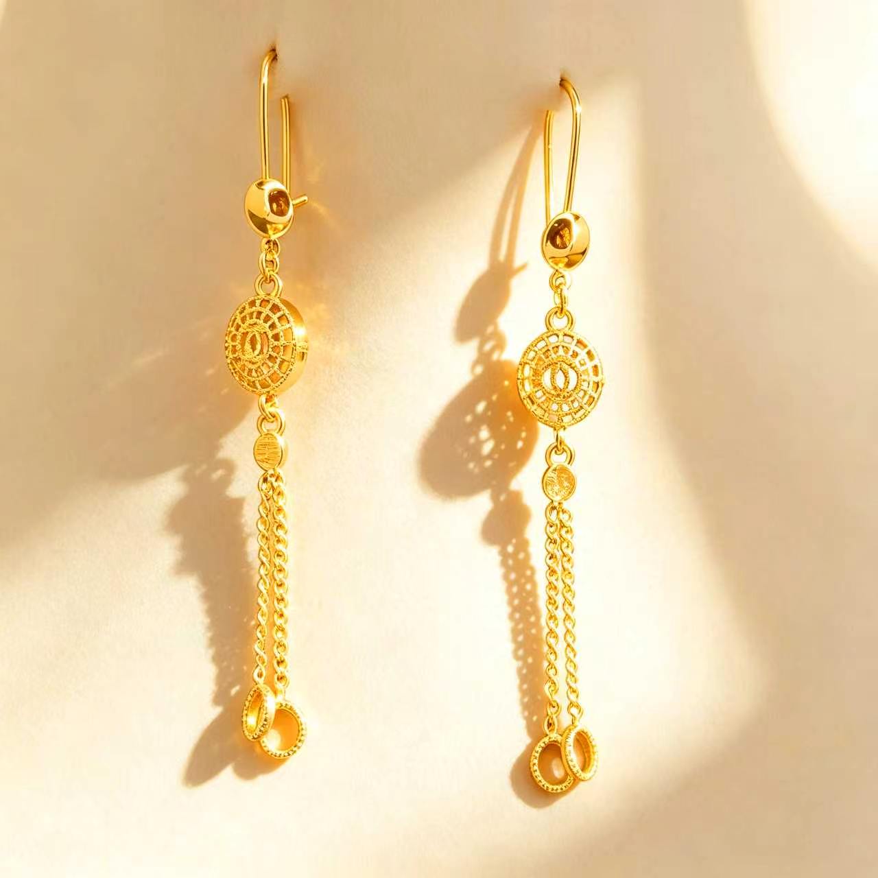 24k Color Copper Gold-plated Earrings-12