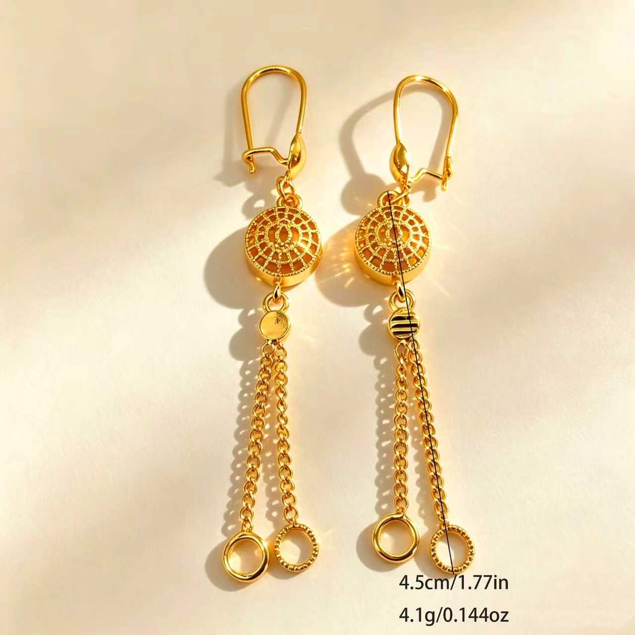 24k Color Copper Gold-plated Earrings-12