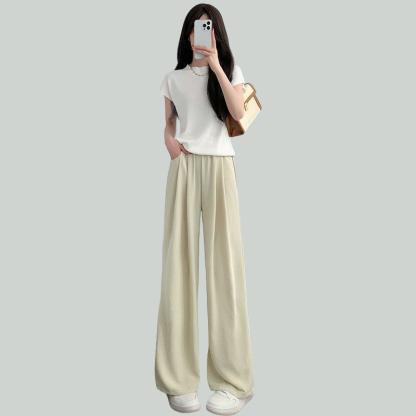 【暑さ対策】レディース接触冷感ワイドパンツ