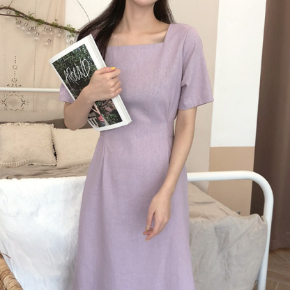 ワンピース 半袖 綿麻 リネンワンピース 【売り切れ必至！2点目から3300円】