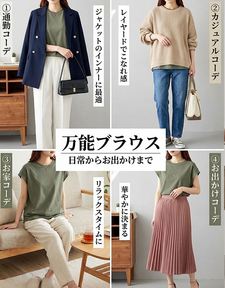 オシャレな半袖トップス