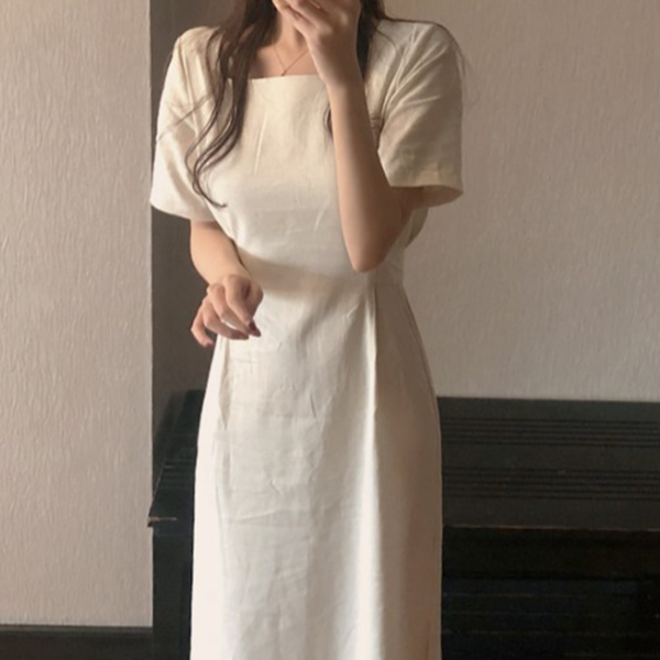 ワンピース 半袖 綿麻 リネンワンピース 【売り切れ必至！2点目から3300円】