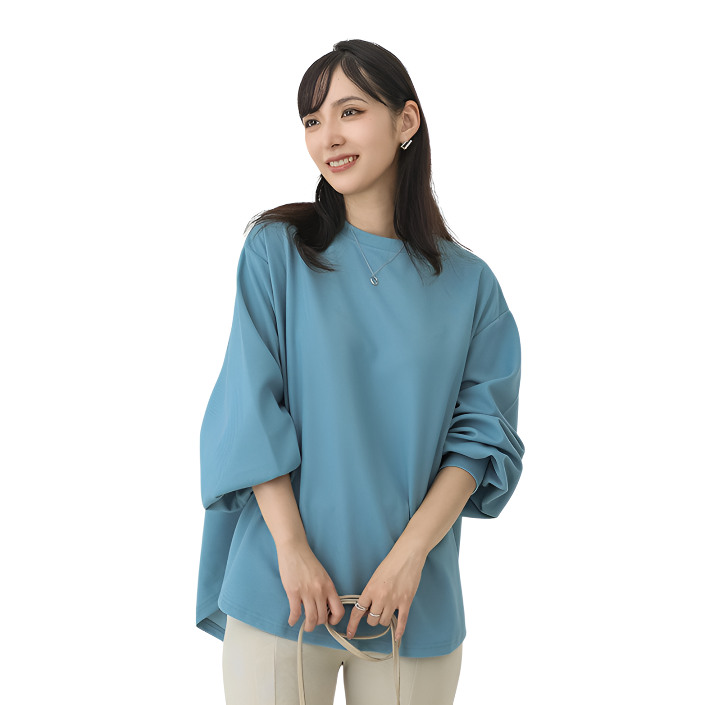 高見え無地カジュアルゆるコーデインナーシャツ