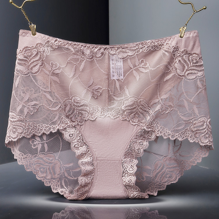 女士收腹內褲 性感無痕中腰提臀大碼棉襠三角褲