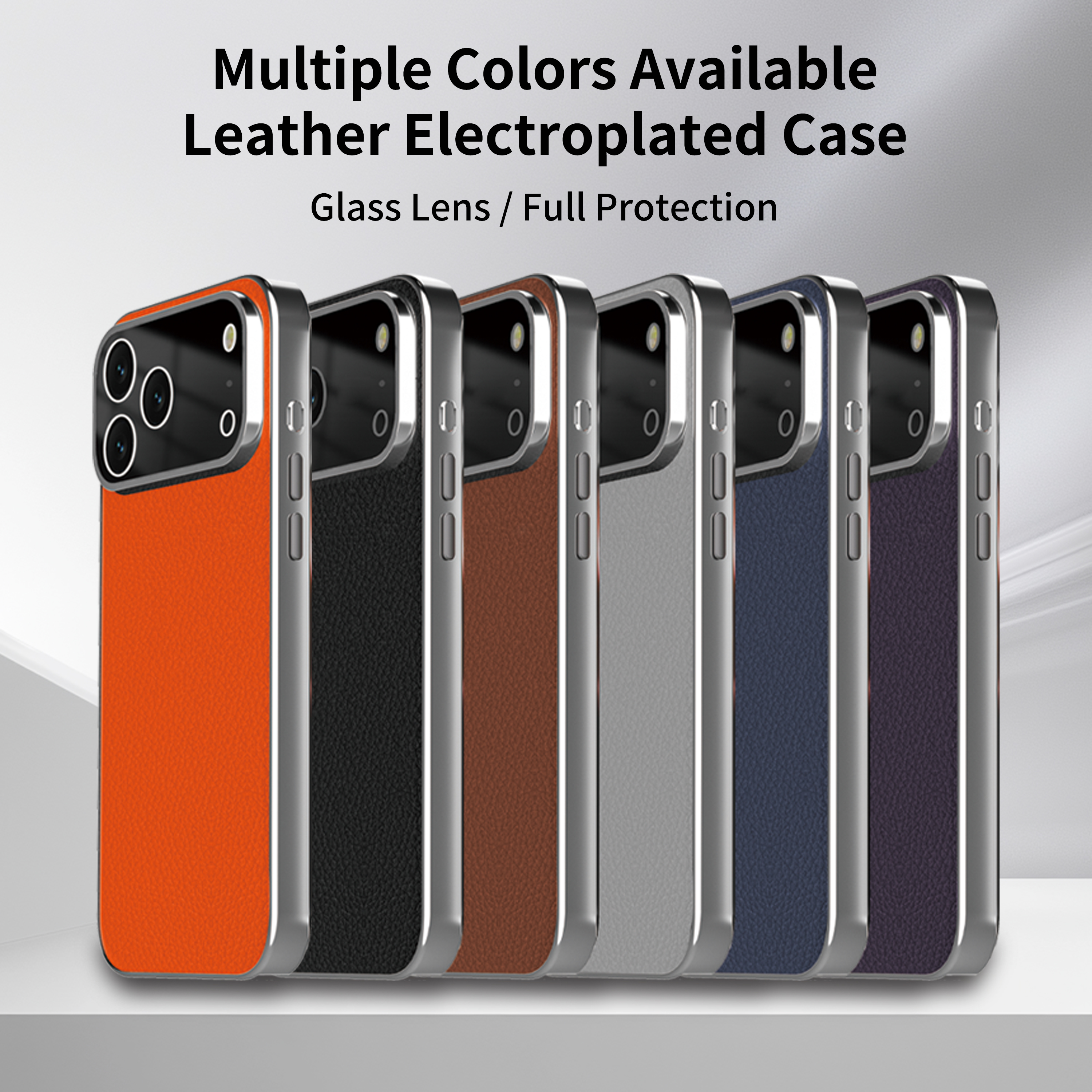 Tesiway Litchi Grain Leather Magnetic Phone Case