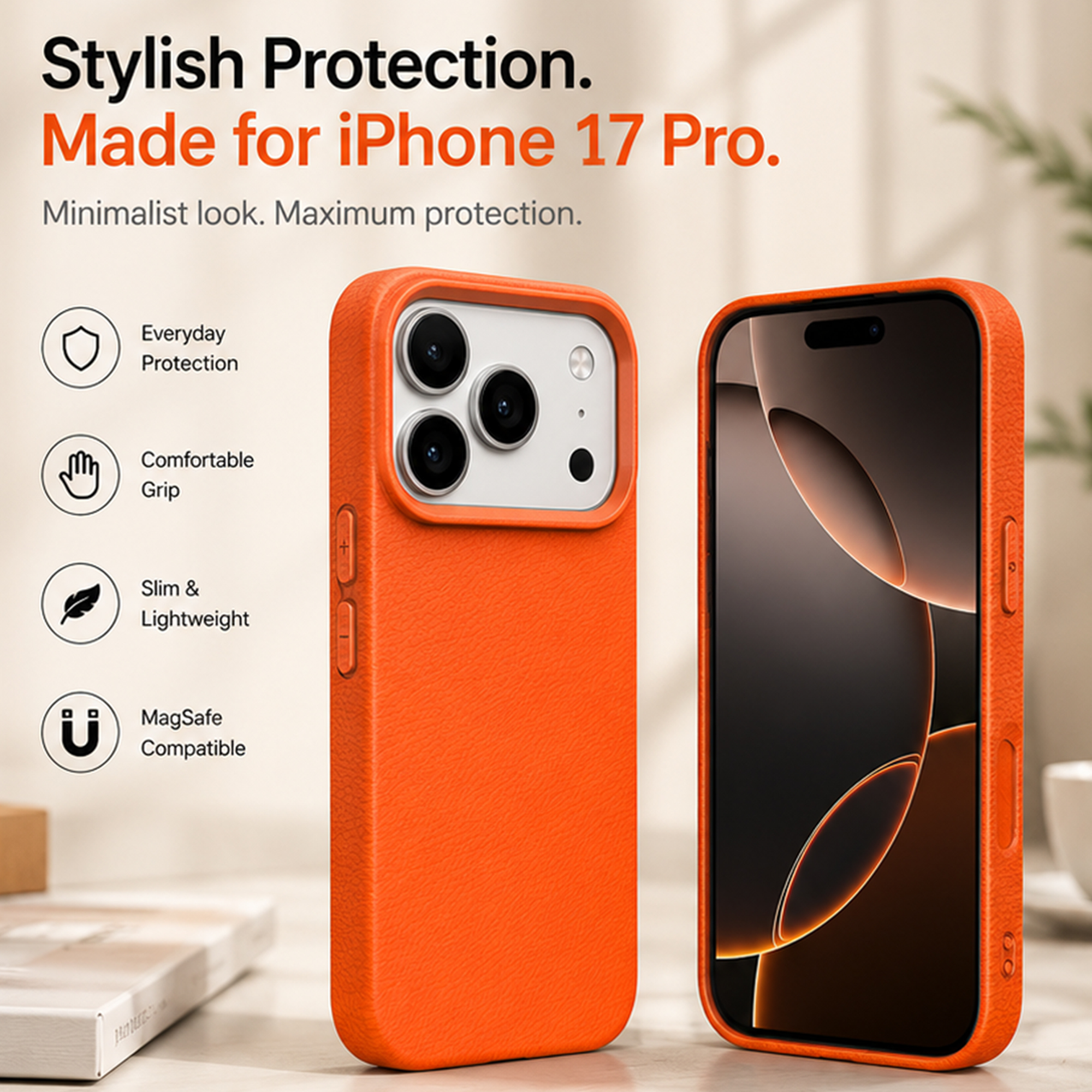 leather-texture phone case for IPHONE