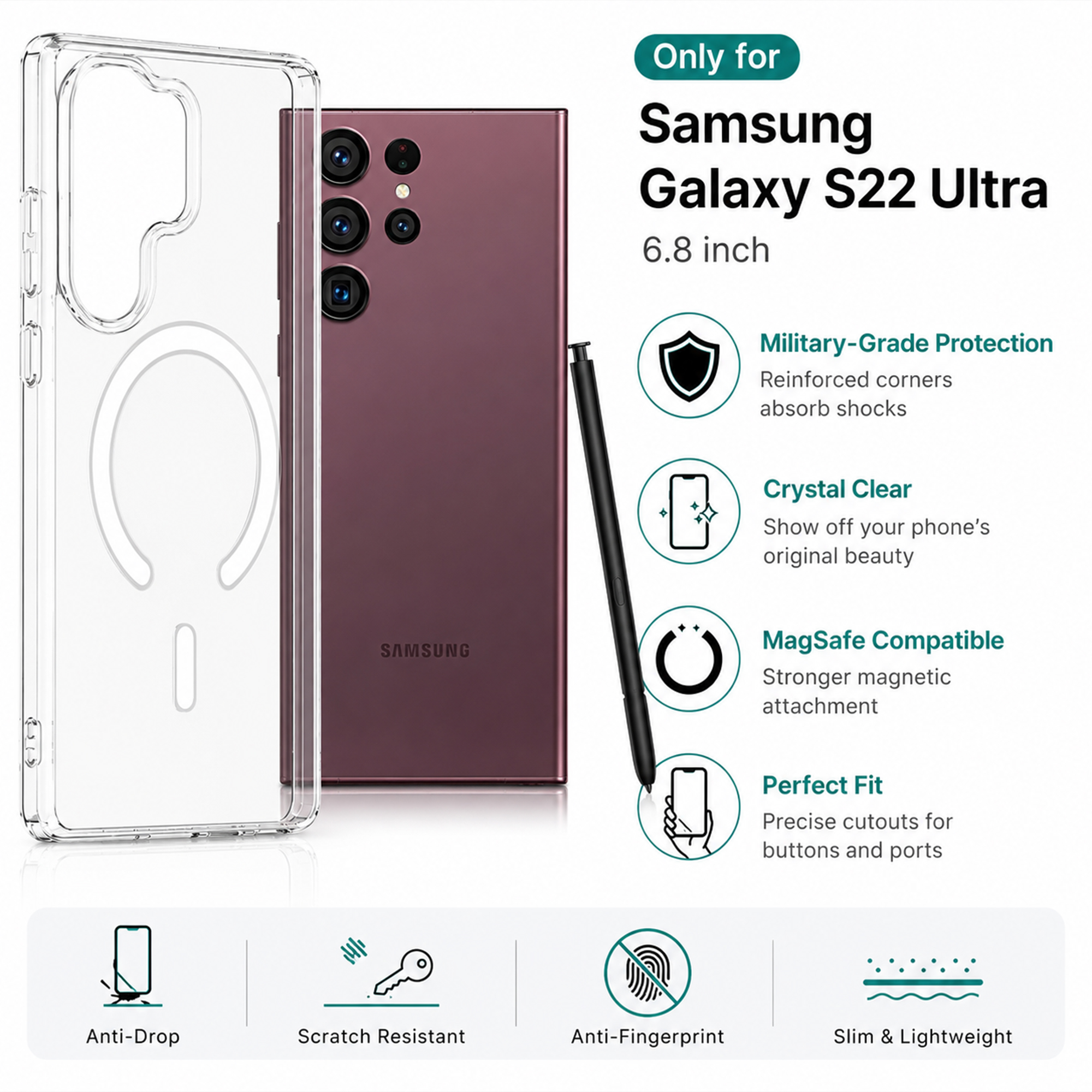 Tesiway Magnetic Samsung Case