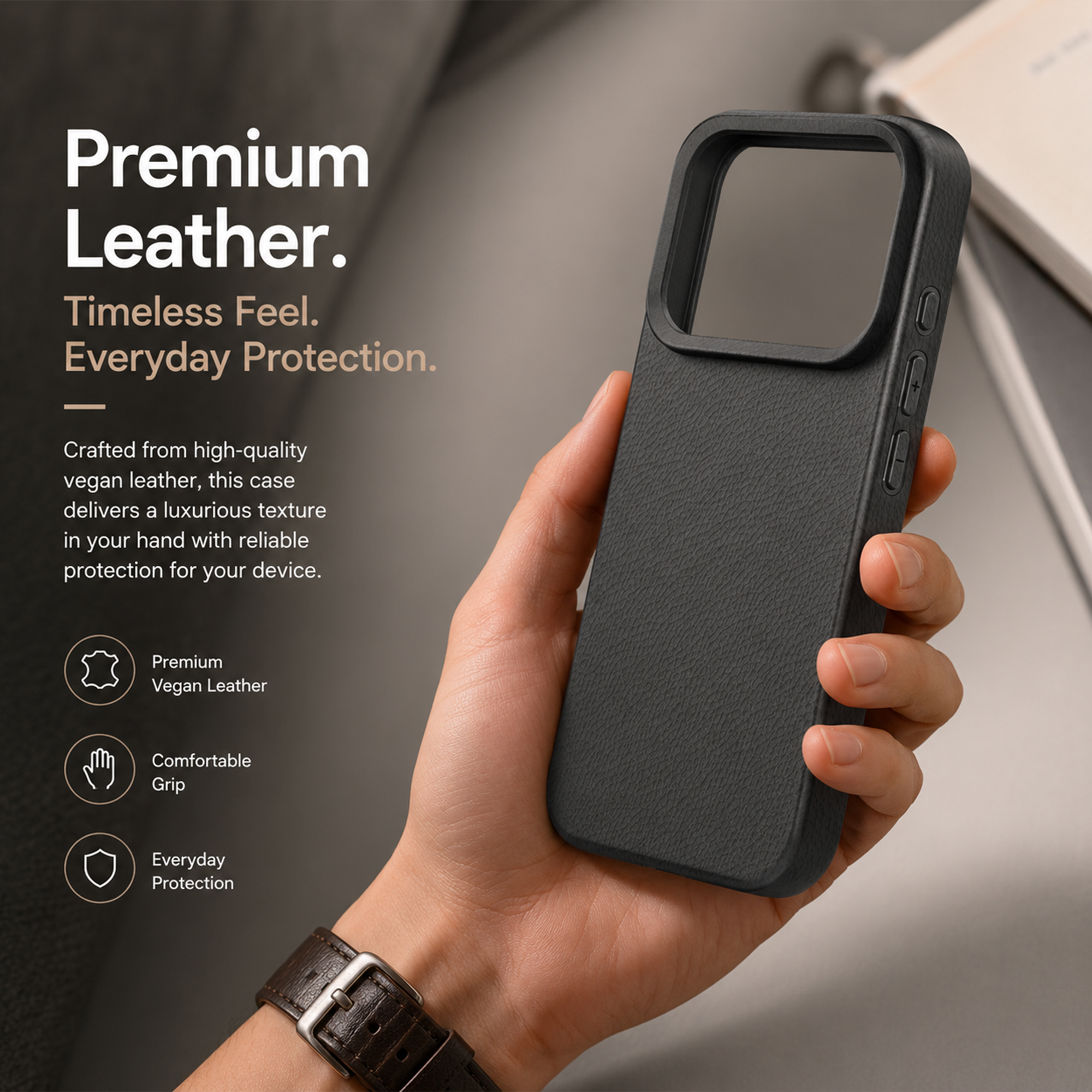 leather-texture phone case for IPHONE
