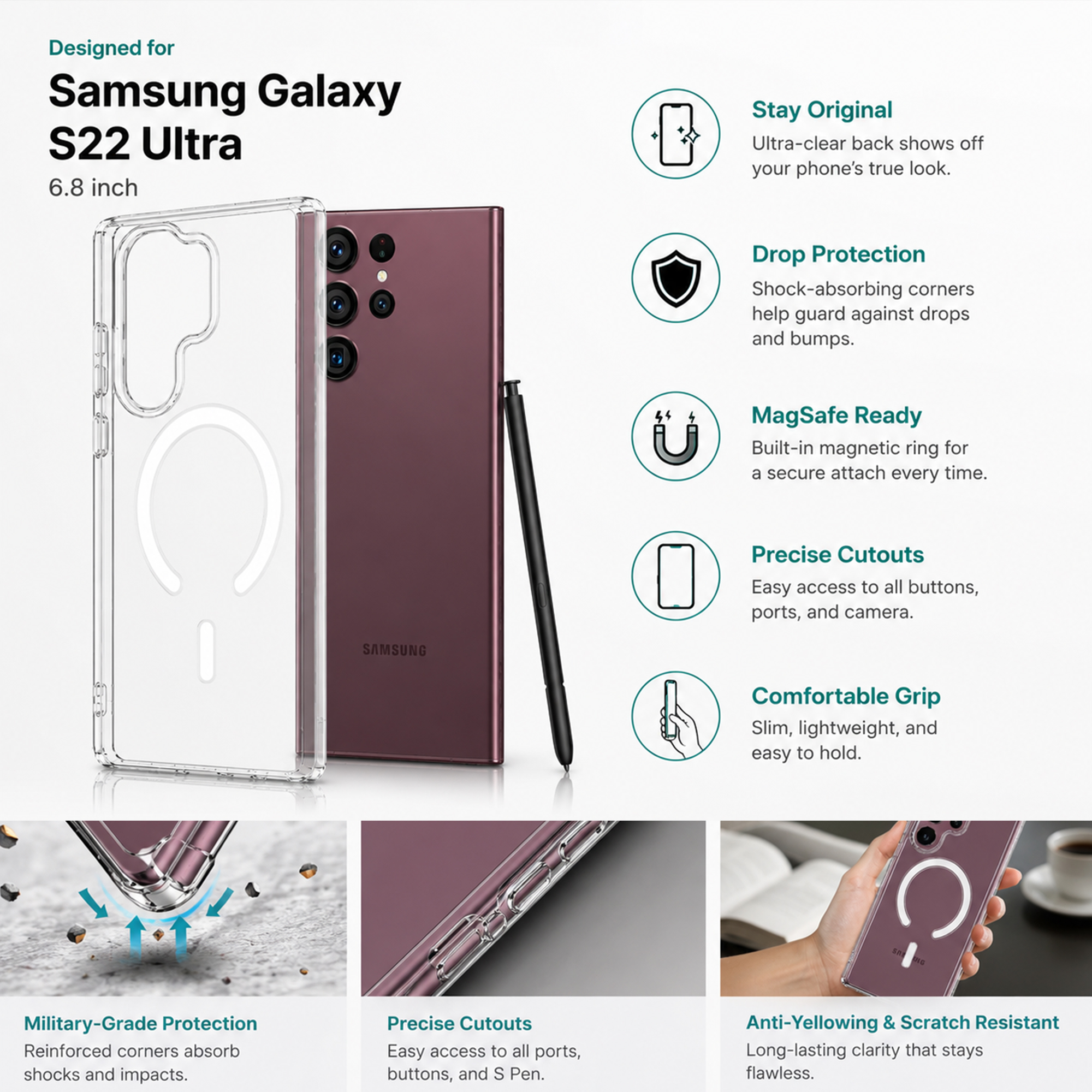Tesiway Magnetic Samsung Case