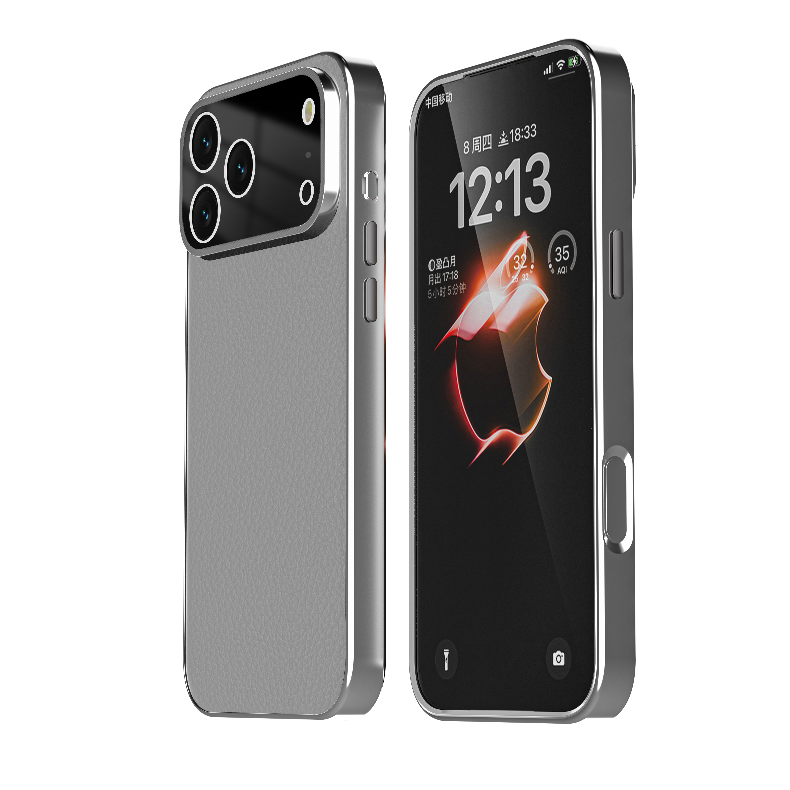Tesiway Litchi Grain Leather Magnetic Phone Case