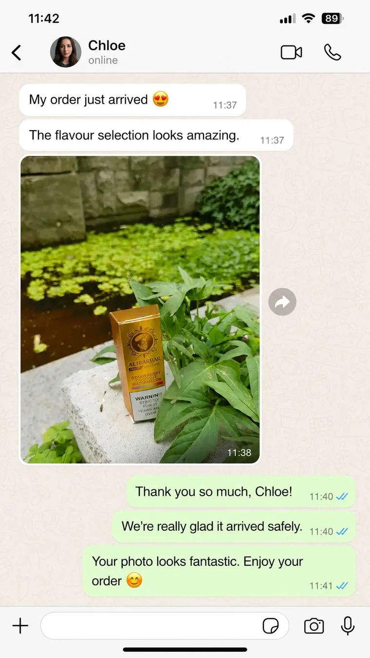 Customer message screenshot 2