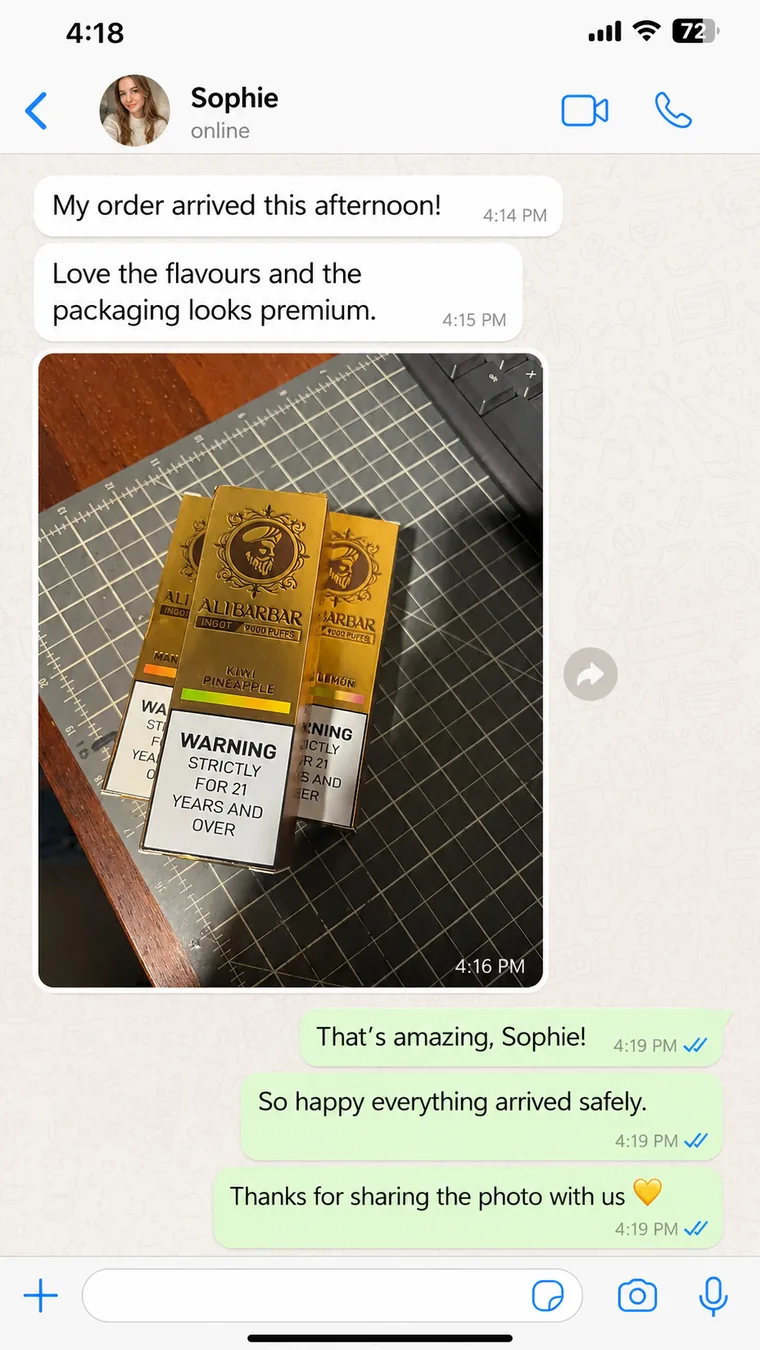 Customer message screenshot 1