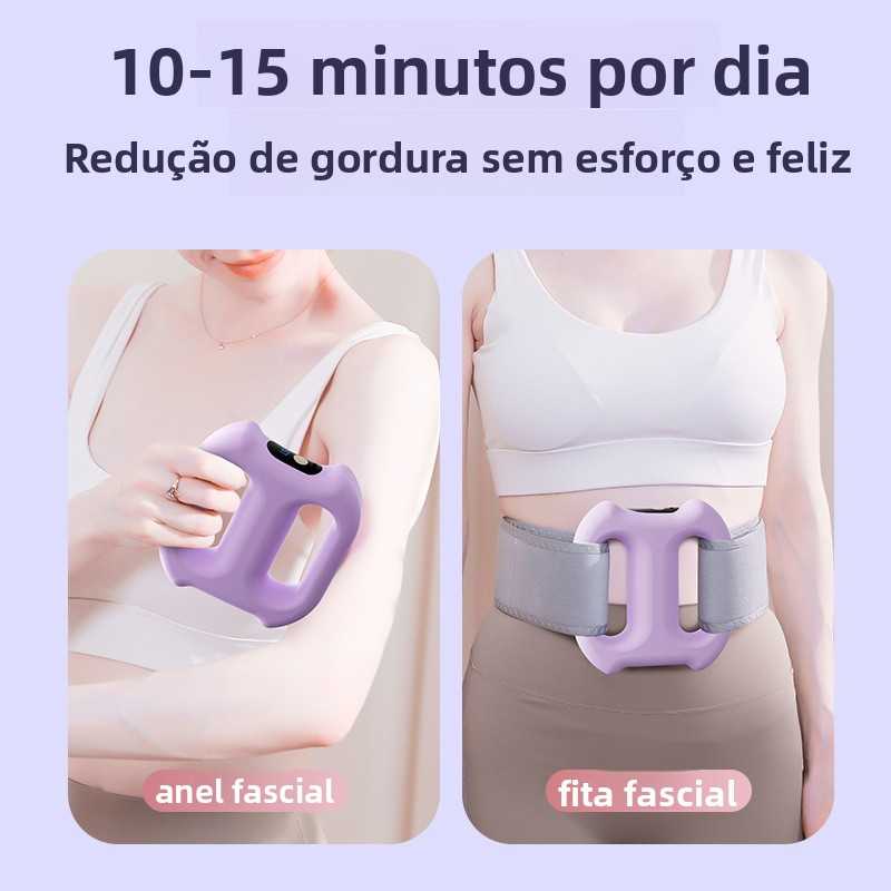 Máquina de Redução de Gordura Fascia Ring - O Dispositivo Mágico de Relaxamento Muscular e Redução de Gordura - Instrumento de Redução de Gordura e Massagem Abdominal - Cinto de Cintura - Para Homens e Mulheres - Redução de Gordura por Vibração