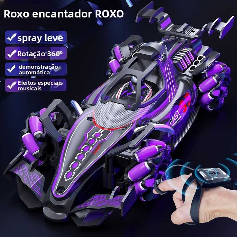 Carro de Controle Remoto com Controle por Gestos, Veículo Off-Road com Tração nas Quatro Rodas, Brinquedo de Corrida com Spray para Manobras de Drift, Presente para Meninos