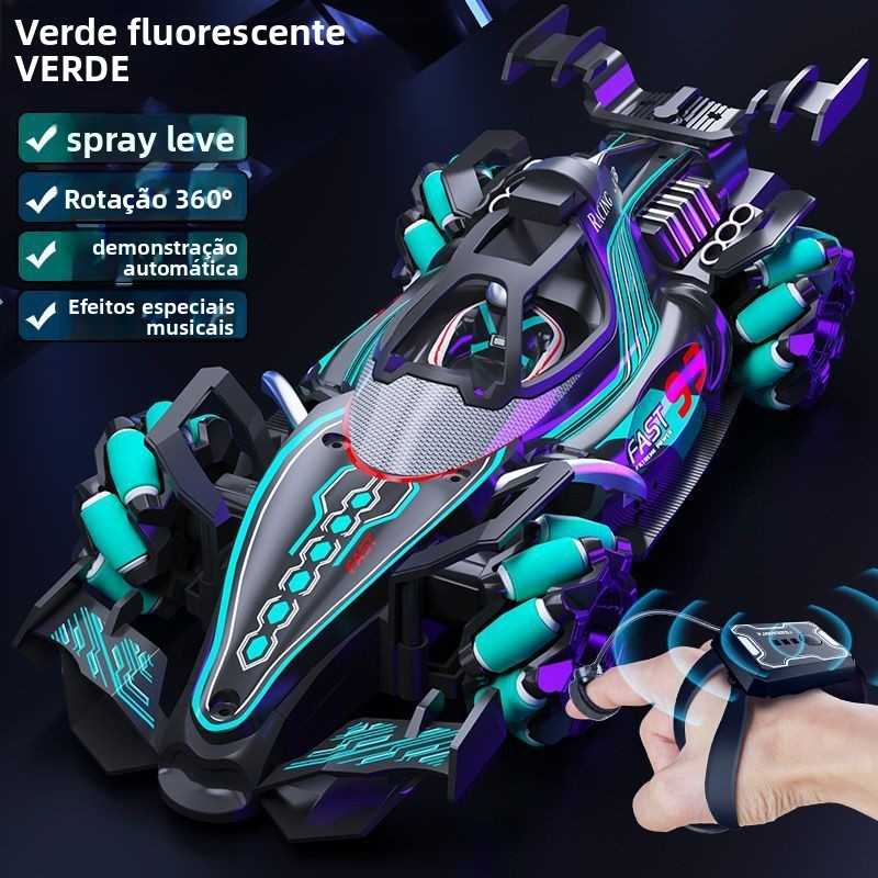 Carro de Controle Remoto com Controle por Gestos, Veículo Off-Road com Tração nas Quatro Rodas, Brinquedo de Corrida com Spray para Manobras de Drift, Presente para Meninos