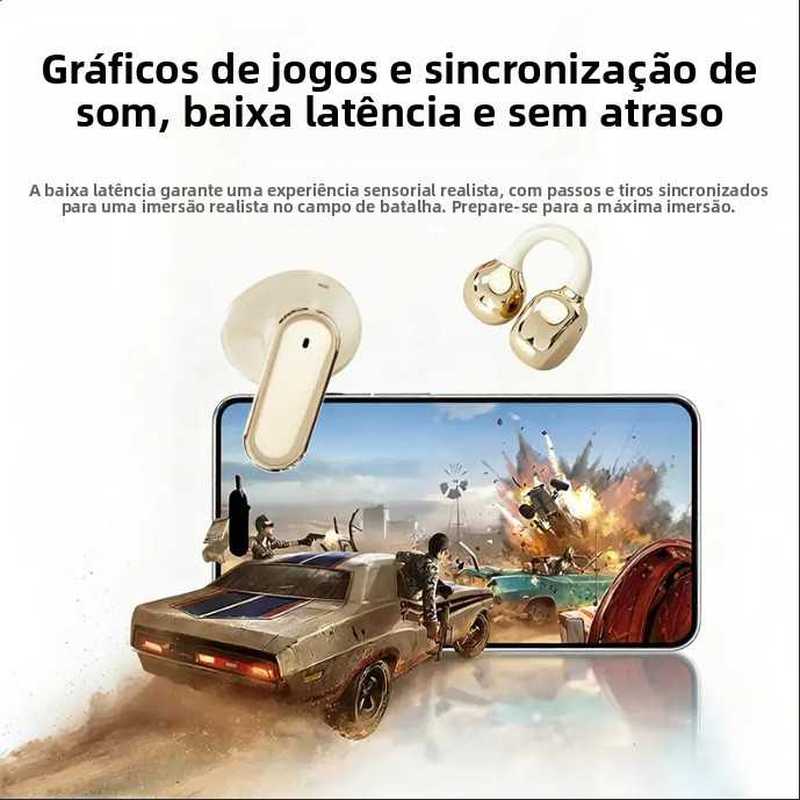【6 Fones de Ouvido + Carregamento de Telefone】Novos Fones de Ouvido Bluetooth Sem Fio Intra-auriculares com Clipe para Dormir