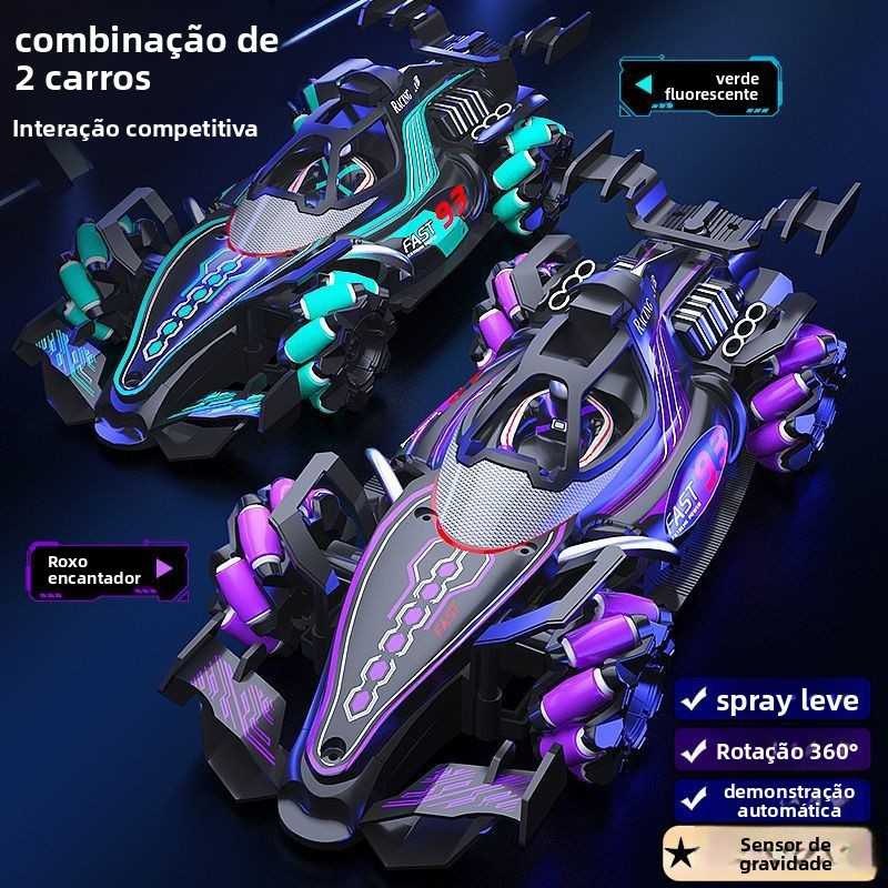Carro de Controle Remoto com Controle por Gestos, Veículo Off-Road com Tração nas Quatro Rodas, Brinquedo de Corrida com Spray para Manobras de Drift, Presente para Meninos
