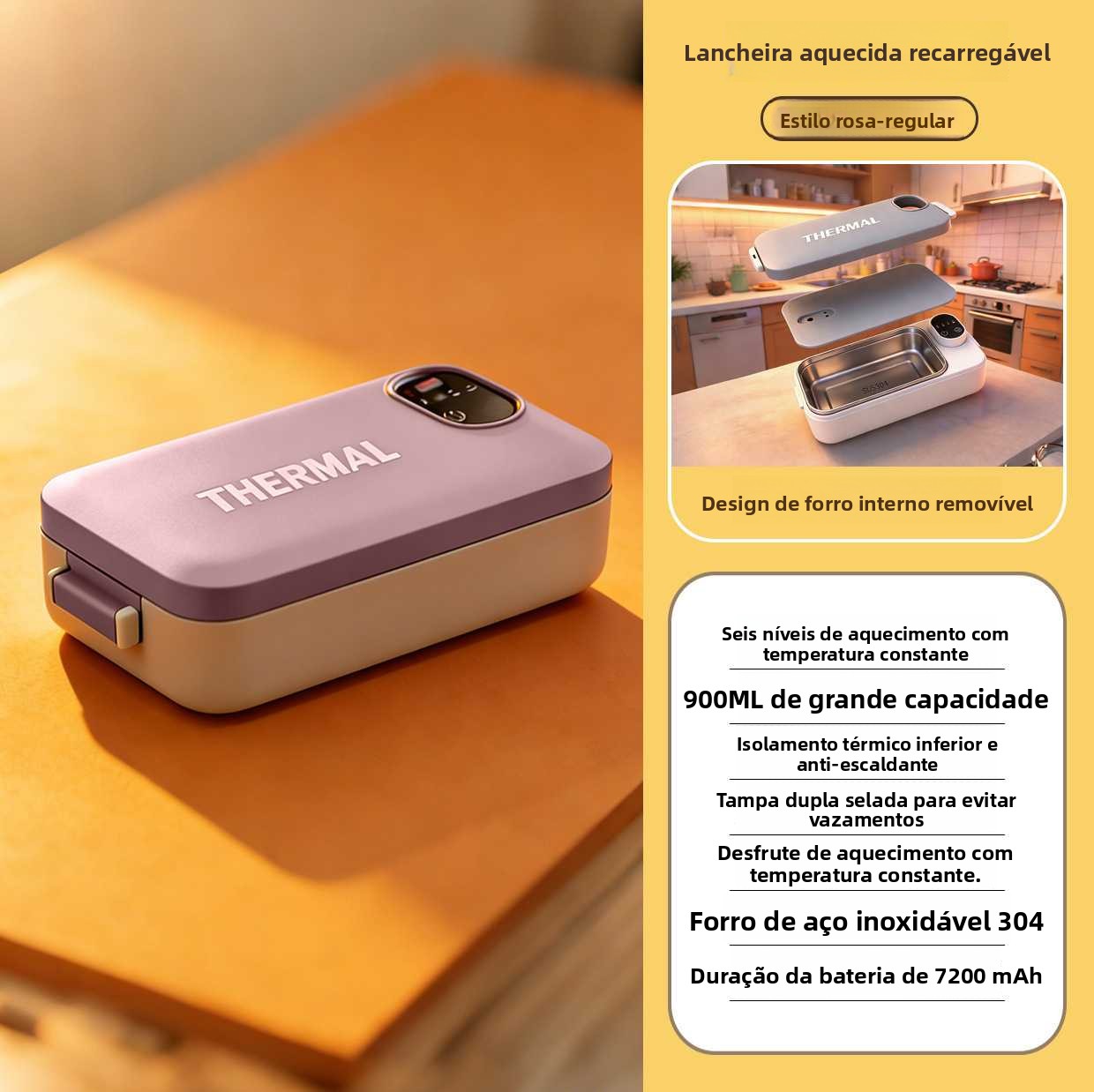 🍱 Comida quente em qualquer lugar! A marmita térmica que facilita o seu dia