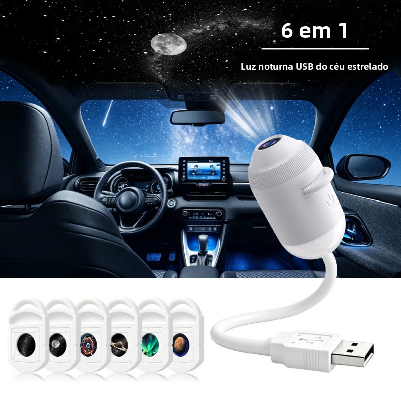 Transforme seu carro em um céu estrelado 🌌 Luz ambiente USB incrível!