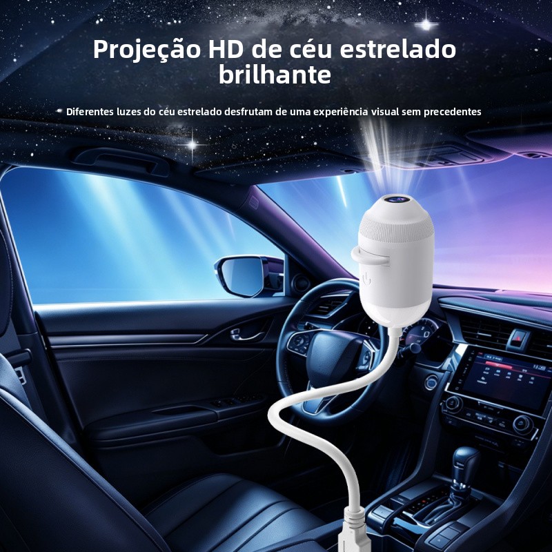 Transforme seu carro em um céu estrelado 🌌 Luz ambiente USB incrível!