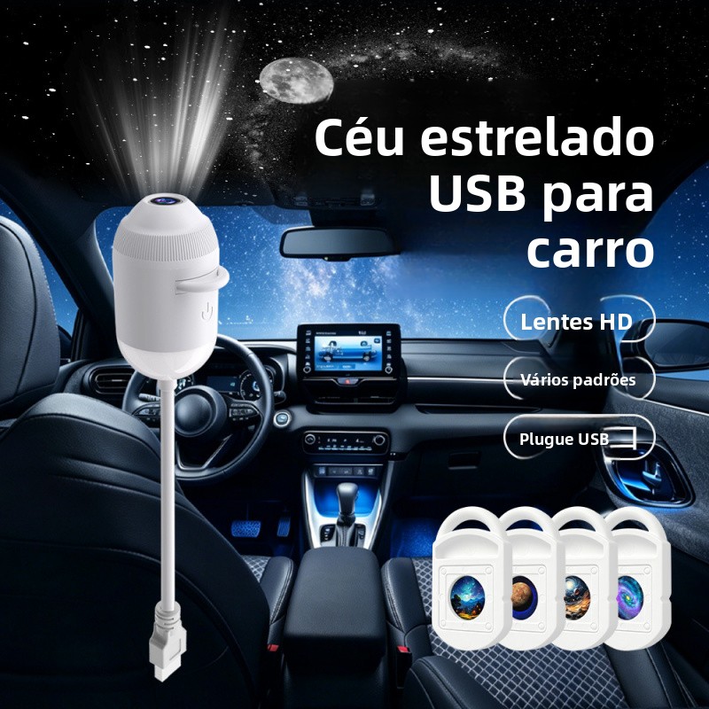 Transforme seu carro em um céu estrelado 🌌 Luz ambiente USB incrível!