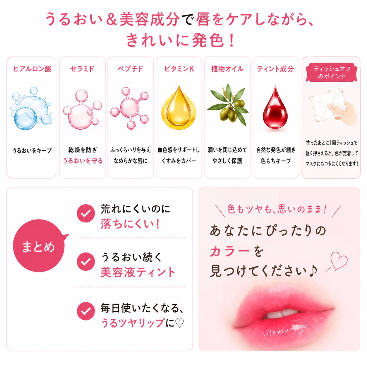 eloge  ザ ジェリーリップセラム 　全４種類　４色