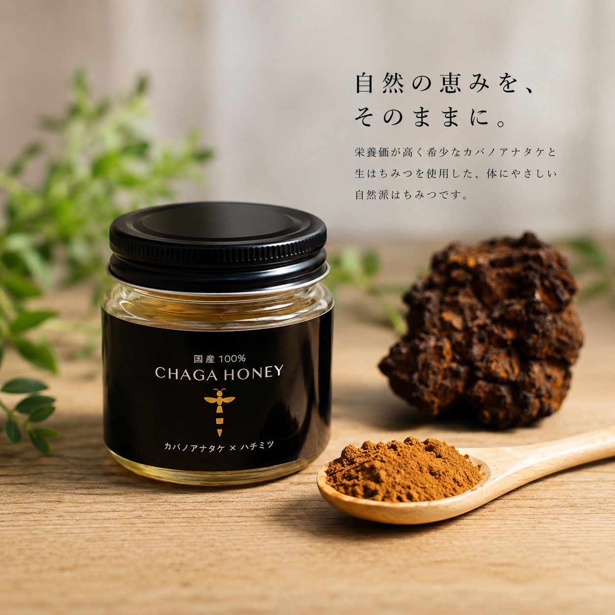 チャーガハニー CHAGA HONEY【 カバノアナタケ × 生ハチミツ 】国産 無添加 非加熱 