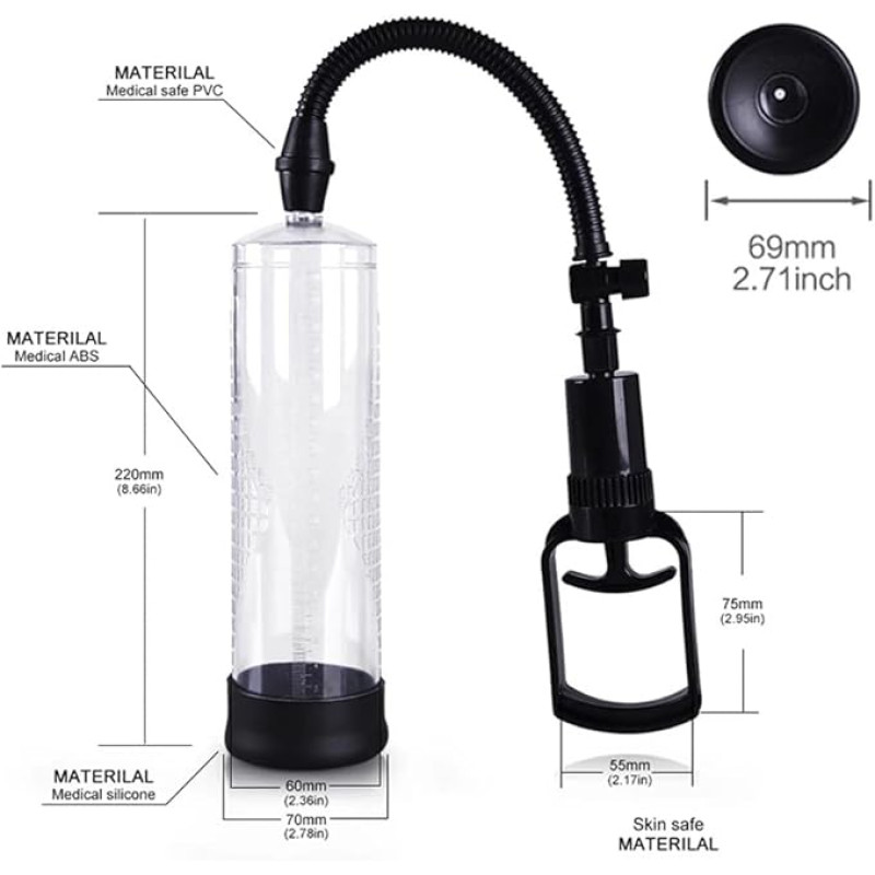 Vip20 Penis enlargement massage kit, male vacuum pump for erectile dysfunction