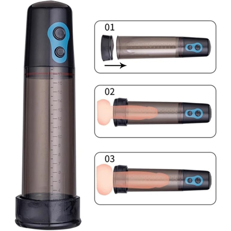 VIP21 Male masturbator, extender, 3 in 1 male vibrator, electric vacuum pump mode, male masturbator, sex toys for strong men