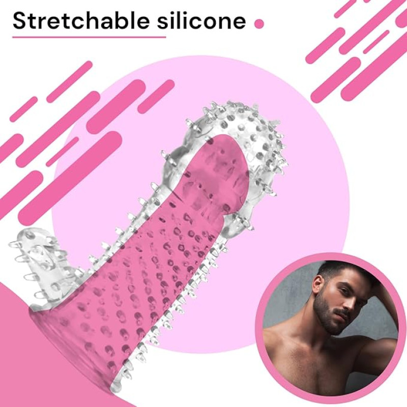 VIP22 4-pack silicone sleeves, sex toys set, condoms, spiked condoms, adult products, sex toys, silicone sleeves