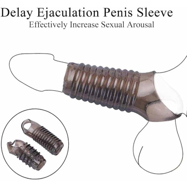 VIP23 2 reusable penis sleeves, delayed ejaculation, gentle silicone penis and real feeling for adults
