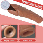 Vip24 7.2in 18cm Penis condom extension sleeve silicone realistic condom male sex toys couple
