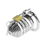 VIP37 Stainless steel chastity lock DKZC-011 - Device for restraining the penis. Adult情趣 toy. Sexual toy.