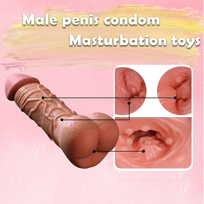 VIP38 Male masturbator pocket vagina hard TPE penis condom extender penis pump enlarger adult sex toys