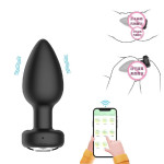 VIP13 Sexy women's remote-controlled rechargeable 10-frequency remote-controlled vibration anal plug G-spot posterior cavity metal masturbation sex toy