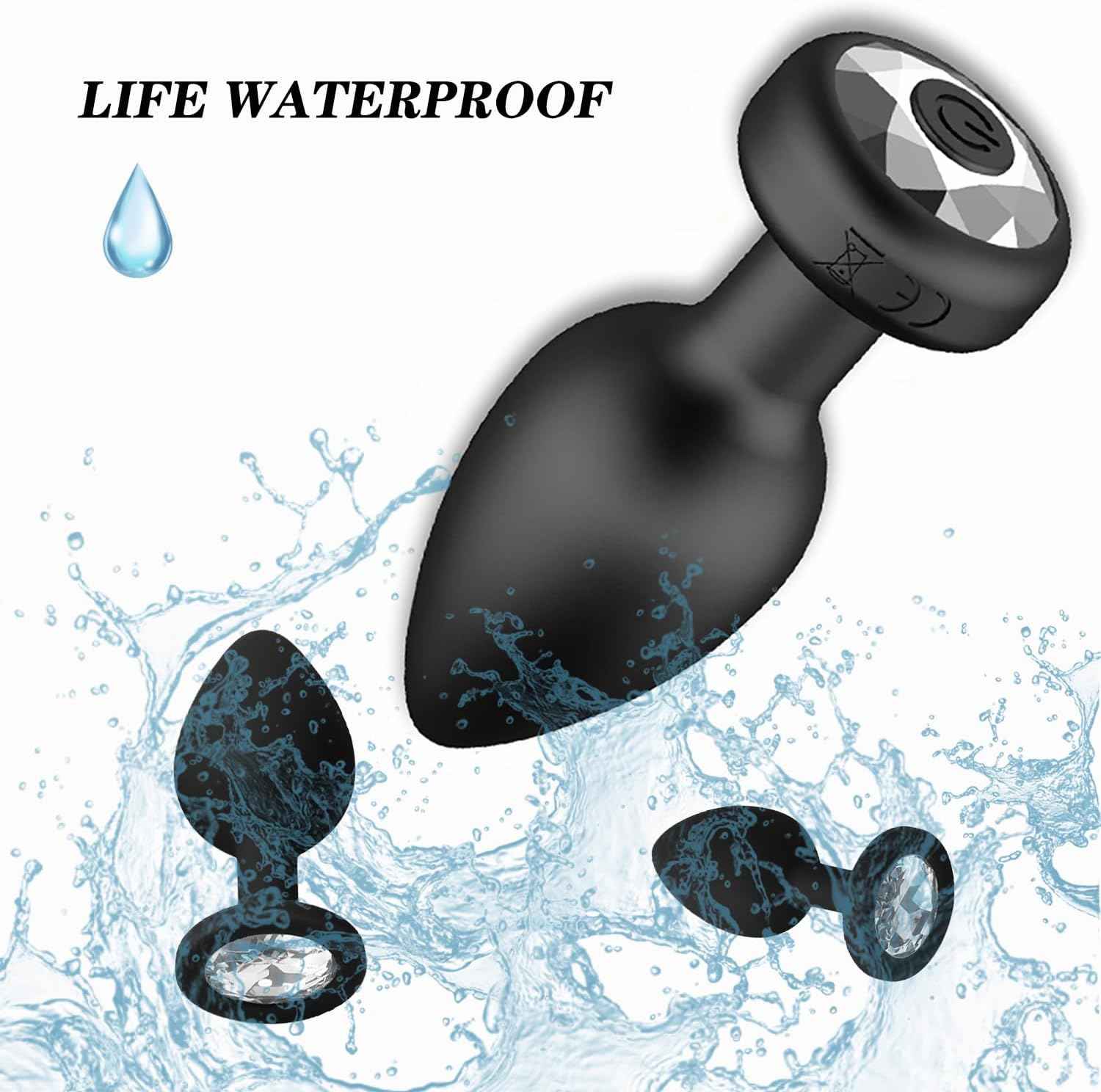 VIP13 Sexy women's remote-controlled rechargeable 10-frequency remote-controlled vibration anal plug G-spot posterior cavity metal masturbation sex toy