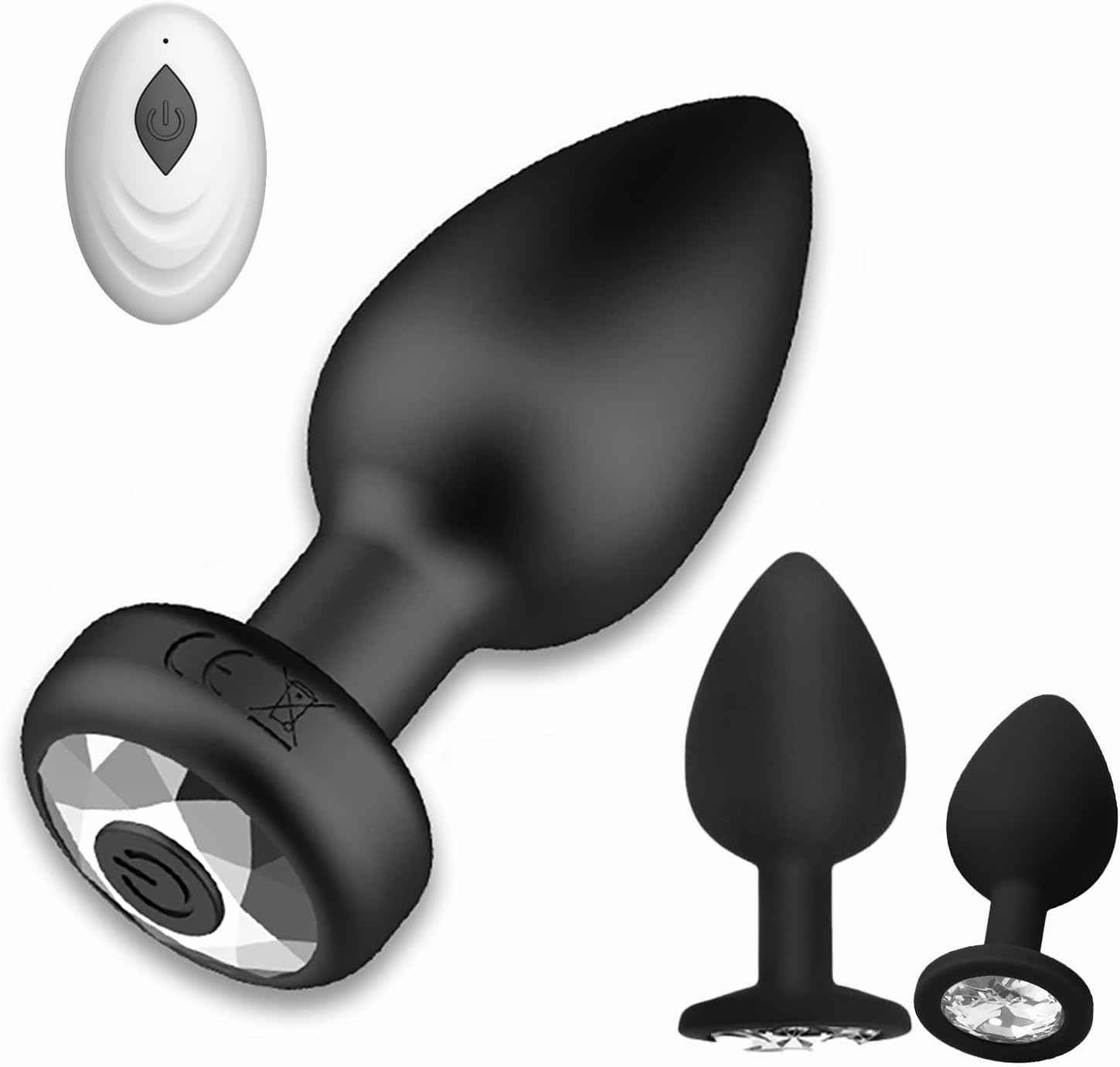 VIP13 Sexy women's remote-controlled rechargeable 10-frequency remote-controlled vibration anal plug G-spot posterior cavity metal masturbation sex toy